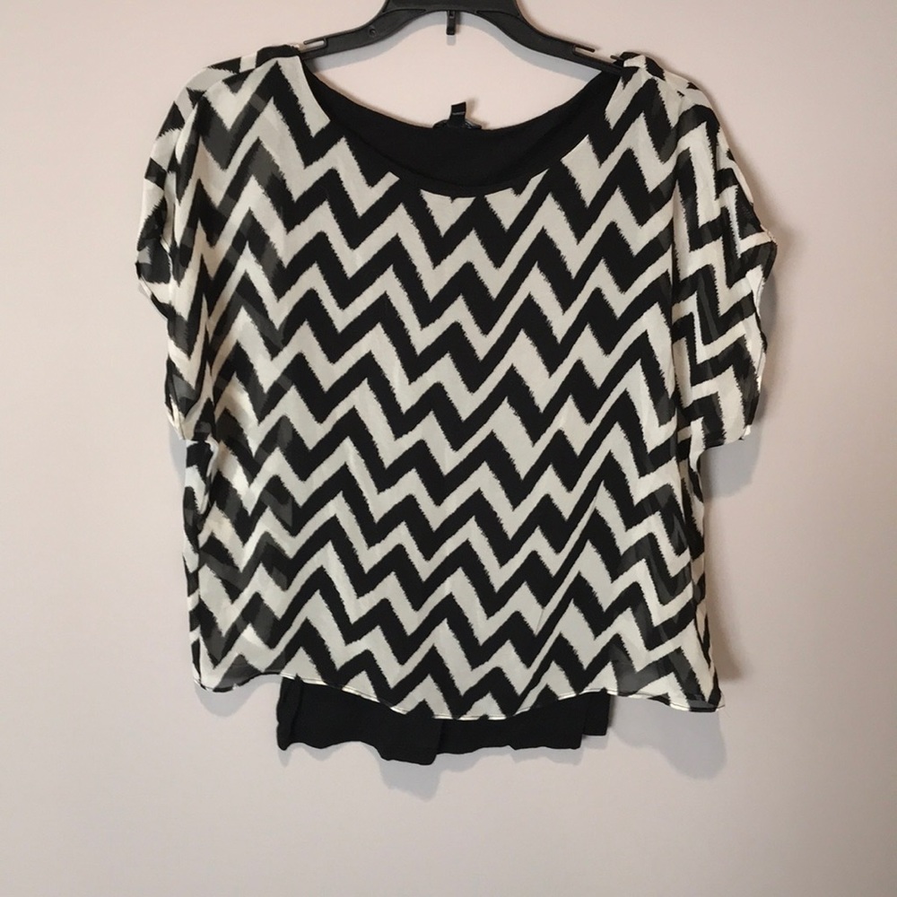 Express black and white shirt